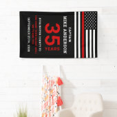 Feuerwehrruhestand Jahre Dienst dünne rote Linie Banner (Insitu)