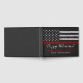 Feuerwehrruhestand Leder dünne rote Linie Party Gästebuch (Voll)