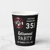 Feuerwehrruhestand Maltas Kreuz Personalisiert Pappbecher (Rückseite)