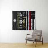 Feuerwehrruhestand Party Fireman Thin Red Line Wandteppich (Beispiel (Horizontal))