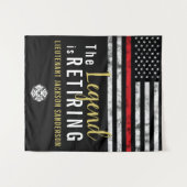 Feuerwehrruhestand Party Fireman Thin Red Line Wandteppich (Vorderseite (Horizontal))