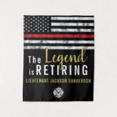 Feuerwehrruhestand Party Fireman Thin Red Line Wandteppich (Vorderseite)