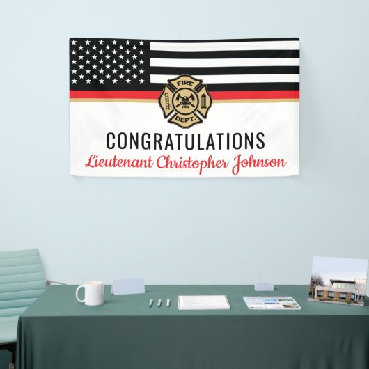 Feuerwehrruhestand Party Thin Red Line Feuerwehrma Banner (Messeveranstaltung)