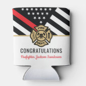 Feuerwehrruhestand Party Thin Red Line Feuerwehrma Dosenkühler (Rückseite)