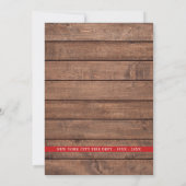 Feuerwehrruhestand Party Thin Red Line Rustikal Einladung (Rückseite)