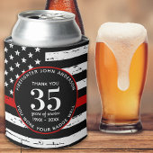 Feuerwehrruhestand Personalisiert dünne rote Linie Dosenkühler