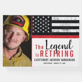 Feuerwehrruhestand Thin Red Line Fireman Foto Gästebuch