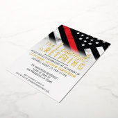 Feuerwehrruhestand Thin Red Line Flag Fireman Folieneinladung (Gedreht)