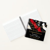 Feuerwehrruhestand Thin Red Line Flaggengast Notizblock (Innenseite)