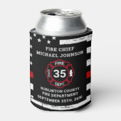 Feuerwehrruhestand Thin Red Line Malteser Kreuz Dosenkühler (Kanne Vorderseite)