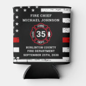 Feuerwehrruhestand Thin Red Line Malteser Kreuz Dosenkühler (Vorderseite)