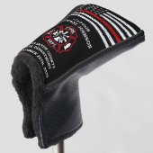 Feuerwehrruhestand Thin Red Line Malteser Kreuz Golf Headcover (3/4 Vorderseite)