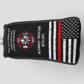 Feuerwehrruhestand Thin Red Line Malteser Kreuz Golf Headcover (Vorderseite)
