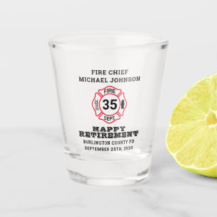 Feuerwehrruhestand Thin Red Line Malteser Kreuz Schnapsglas