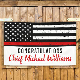 Feuerwehrruhestand Thin Red Line Party Banner