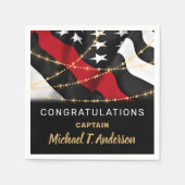 Feuerwehrruhestand Thin Red Line Party Serviette (Vorderseite)