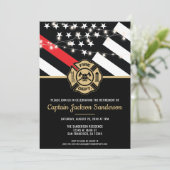 Feuerwehrruhestandsabteilung der roten Flagge Einladung (Stehend Vorderseite)