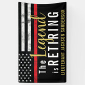 Feuerwehrruhestandsabteilung Feuerwehrmann Banner (Vertikal)