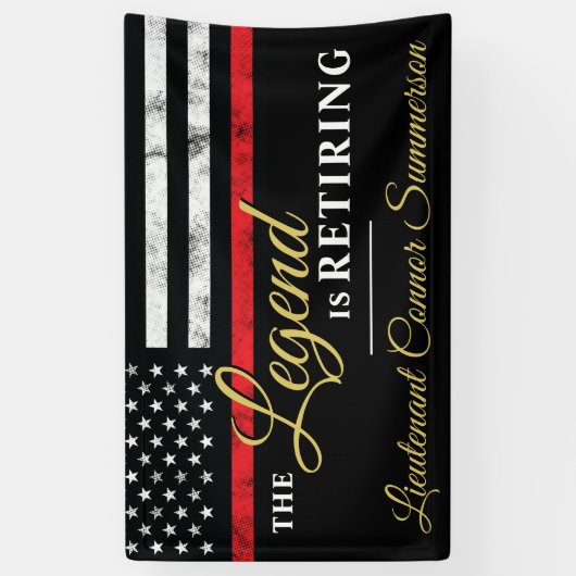 Feuerwehrruhestandsabteilung Feuerwehrmann Banner (Vertikal)