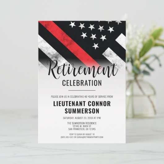 Feuerwehrruhestandsabteilung Feuerwehrmann Einladung (Stehend Vorderseite)