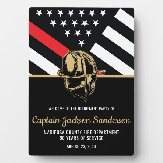 Feuerwehrruhestandsabteilung Feuerwehrmann Fotoplatte (Vorderseite)