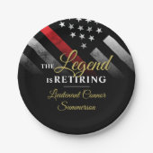 Feuerwehrruhestandsabteilung Feuerwehrmann Pappteller (Vorderseite)