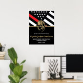 Feuerwehrruhestandsabteilung Feuerwehrmann Poster (Heimbüro)