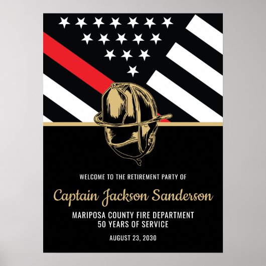 Feuerwehrruhestandsabteilung Feuerwehrmann Poster (Vorne)