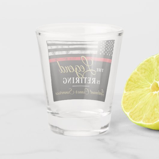 Feuerwehrruhestandsabteilung Feuerwehrmann Schnapsglas (Rückseite)