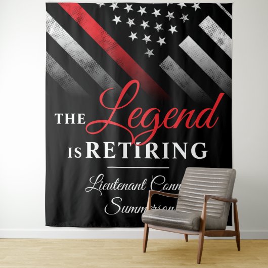 Feuerwehrruhestandsabteilung Feuerwehrmann Wandteppich (Beispiel)