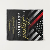 Feuerwehrruhestandsabteilung Feuerwehrmann Wandteppich (Vorderseite (Horizontal))