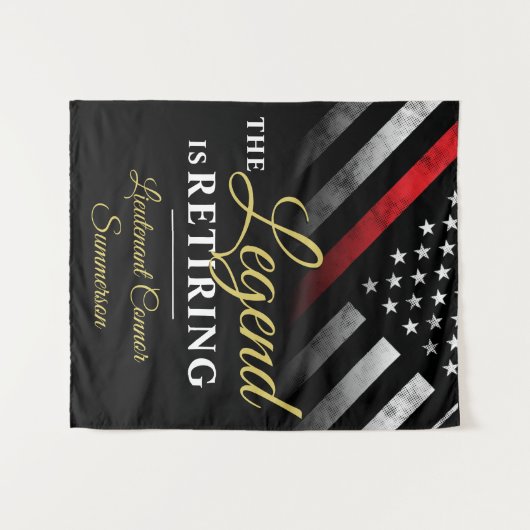 Feuerwehrruhestandsabteilung Feuerwehrmann Wandteppich (Vorderseite (Horizontal))