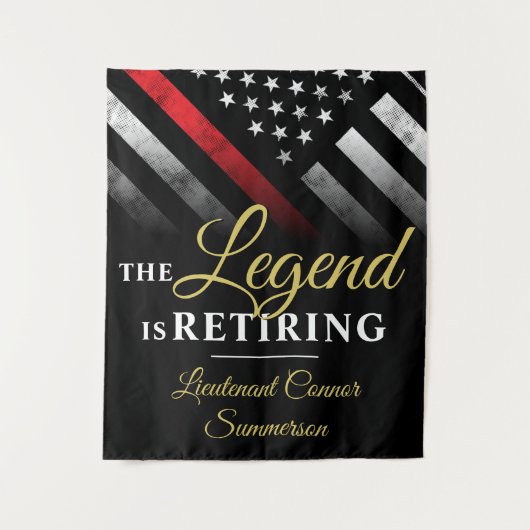 Feuerwehrruhestandsabteilung Feuerwehrmann Wandteppich (Vorderseite)