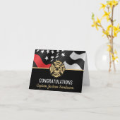 Feuerwehrruhestandsabteilung Party Karte (Gelbe Blume)