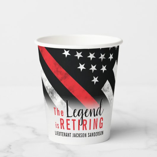 Feuerwehrruhestandsabteilung Party Pappbecher (Rückseite)