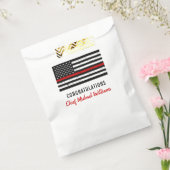 Feuerwehrruhestandsfahne mit dünner roter Linie Geschenktütchen (Versiegelt)