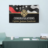 Feuerwehrruhestandsfahne Partys Fireman Red Line F Banner (Messeveranstaltung)