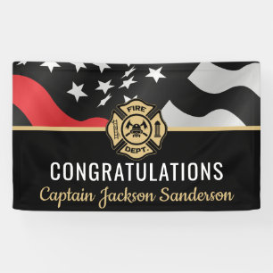 Feuerwehrruhestandsfahne Partys Fireman Red Line F Banner