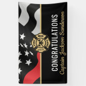 Feuerwehrruhestandsfahne Partys Fireman Red Line F Banner (Vertikal)