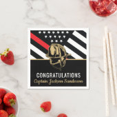 Feuerwehrruhestandsfahne Partys Fireman Red Line F Serviette (Beispiel)