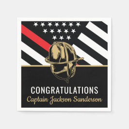 Feuerwehrruhestandsfahne Partys Fireman Red Line F Serviette