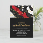 Feuerwehrruhestandsfeuerdienst - rote Linie für Fe Einladung (Stehend Vorderseite)