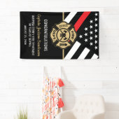 Feuerwehrruhestandsflagge Fireman Red Line Banner (Insitu)
