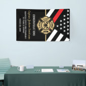 Feuerwehrruhestandsflagge Fireman Red Line Banner (Messeveranstaltung)
