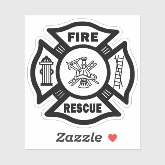 Feuerwehrrutsche Aufkleber (Blatt)