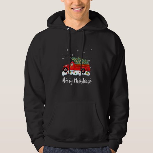 Feuerwehrschiff Feuerwehrschiff Xmas Tree Feuerweh Hoodie (Vorderseite)
