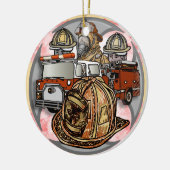 Feuerwehrschiff Keramik Ornament (Links)