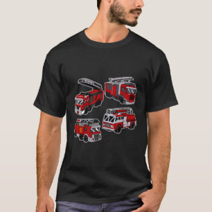 Feuerwehrschiff-LKWs für Motor-Rettungslutten T-Shirt