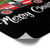 Feuerwehrschiff Weihnachten Tree Funny Firefighter Poster (Ecke)