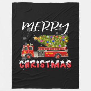 Feuerwehrschiff Weihnachtsfamilie für Feuerwehrleu Fleecedecke